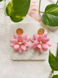 Pink Lotus Flower Earring