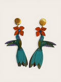 Hummingbird Earrings - Green