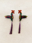 Hummingbird Earrings - Purple lo