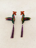 Hummingbird Earrings - Purple lo