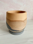 5 Inch Raindrop Stone Planter with Plate