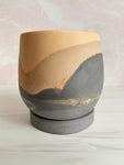 6 Inch Raindrop Stone Planter with Plate