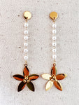 Dangling Lotus Flower Earrings