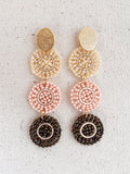 Dangling Circles Beaded Earrings