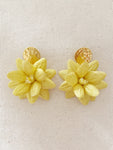 Lemon Lotus Flower Earring