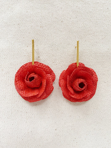 Dangling Rose Earrings