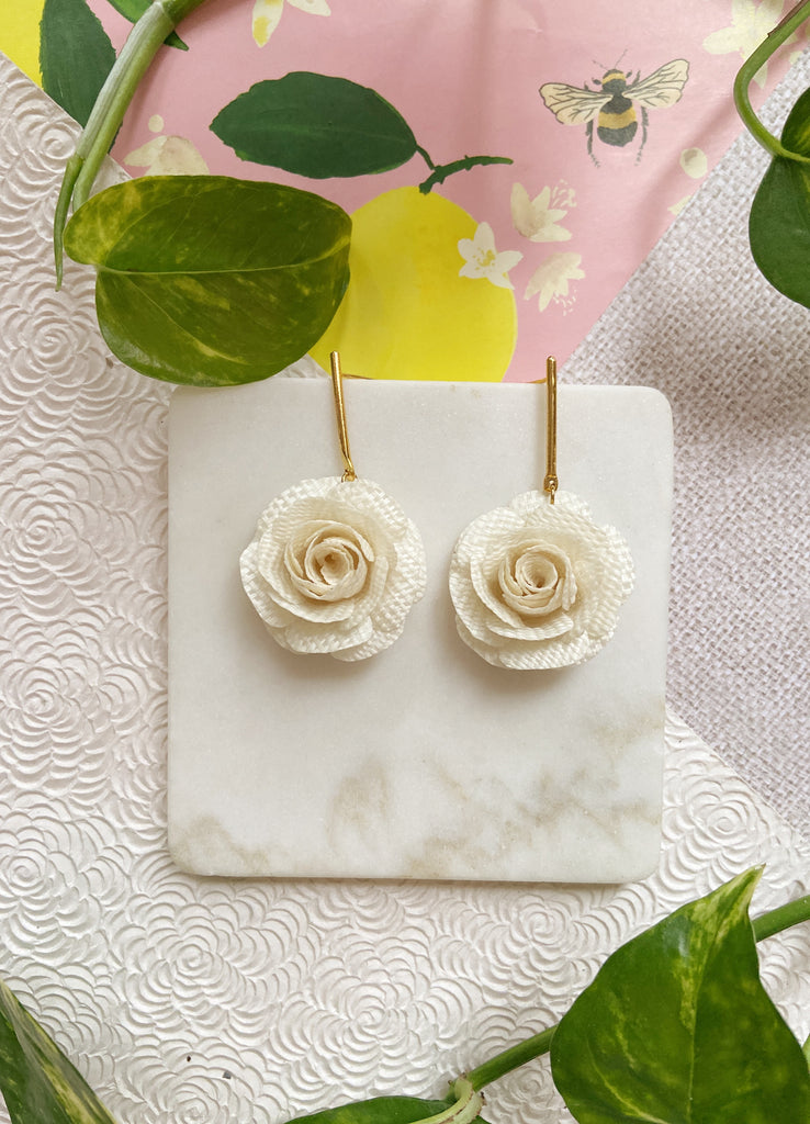 Dangling Roses Earrings – Hola! I'm Back Sustainable Products