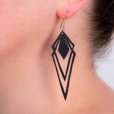 Kite Recycled Rubber Artistic Statement Earrings