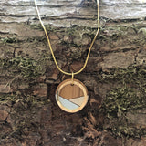 Couture Recycled Skateboard Wood Gold Chain Necklace