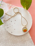 Sunshine Recycled Wood Gold Necklace