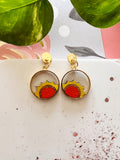 Sunshine Eco-friendly Recycled Wood Gold Earrings